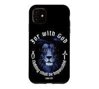 Carcasa para iPhone 11 Porque con Dios Nada será Imposible Lucas 1:37 Fe