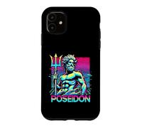 Carcasa para iPhone 11 Poseidón Mitología Griega Antigua Grecia Estilo Vaporwave