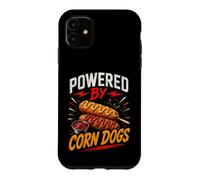 Carcasa para iPhone 11 Powered by Funny Corn Dogs Saying Humor Joke Gag