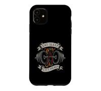 Carcasa para iPhone 11 Powerlifting Eat Sleep Lift Heavy Gym Workout
