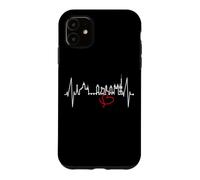 Carcasa para iPhone 11 Praga Skyline Latido del Corazón República Checa Amo Praha