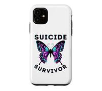 Carcasa para iPhone 11 Prevención de concienciación sobre sobrevivientes del Suicidio Mariposa niño niña