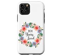 Carcasa para iPhone 11 Pro 101 Years Loved 101th Birthday Floral 101 Years Loved Women