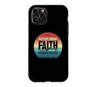 Carcasa para iPhone 11 Pro Active Faith Can Move Mountains Christian Men Women Kids