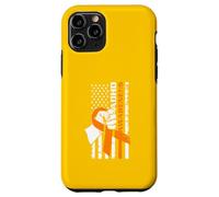 Carcasa para iPhone 11 Pro ADHD Awareness Bandera Americana Cinta Naranja