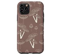 Carcasa para iPhone 11 Pro Aesthetic Cottagecore Vintage Mushroom Garden Brown