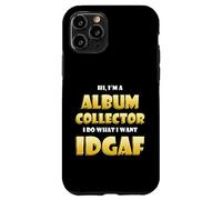 Carcasa para iPhone 11 Pro Album Collector Costume Idgaf Music Vinyl Record Collecting