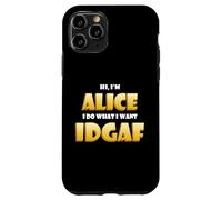 Carcasa para iPhone 11 Pro Alice Joke Idgaf Meme Funny Halloween Costume For Alices