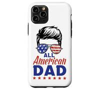 Carcasa para iPhone 11 Pro All American Dad Sunglasses USA Flag 4th of July