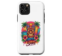 Carcasa para iPhone 11 Pro Aloha Spirit Tiki Art | Playa de Surf en Isla Tropical de Hawái