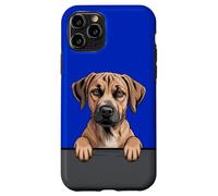 Carcasa para iPhone 11 Pro Amante de los cachorritos de Black Mouth Cur, Divertido, con Bolsillo Que se asoma