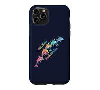 Carcasa para iPhone 11 Pro Amante de los Delfines Oak Island NC Familia Vacaciones en la Playa