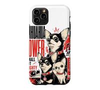Carcasa para iPhone 11 Pro Amante de los Perros Chihuahua Power, pequeños Pero poderosos