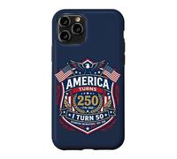 Carcasa para iPhone 11 Pro America Turns 250 I Turn 50 Since 50th Birthday Emblem