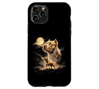 Carcasa para iPhone 11 Pro American Bully Howling to The Moon Meme 90s Gráfico Animal