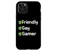 Carcasa para iPhone 11 Pro Amistoso Gay Gamer LGBTQ Identidad Orgullo Inclusión Gay Jugadores