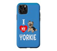 Carcasa para iPhone 11 Pro Amo a mi Perro pequeño Yorkie Yorkshire Terrier Amante de los Animales