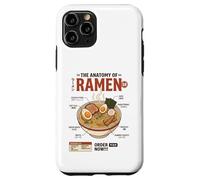 Carcasa para iPhone 11 Pro Anatomía del Ramen Comida Japonesa Retro Gastronomía Estética