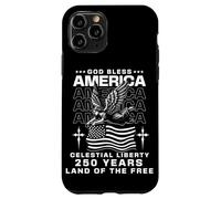 Carcasa para iPhone 11 Pro Ángel de la Bandera Americana 250 años Vintage USA Julio 4