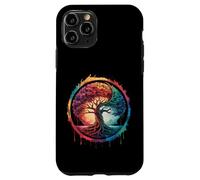 Carcasa para iPhone 11 Pro Árbol de la Vida Naturaleza Colorida Yin Yang Zen Yoga Meditación
