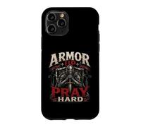 Carcasa para iPhone 11 Pro Armor Up Pray Hard Christian Warrior Knight Faith