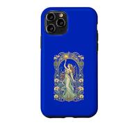 Carcasa para iPhone 11 Pro Art Nouveau París Diosa Floral Noche Cielo Arte