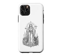 Carcasa para iPhone 11 Pro Arte de línea curativa de Llama Sagrada de la Diosa Celta brígida