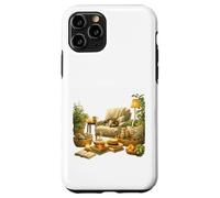 Carcasa para iPhone 11 Pro Arte de retiro de Gatos en casa Verde Acogedor