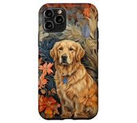 Carcasa para iPhone 11 Pro Arte Floral botánico de Perro Perdiguero Rubio
