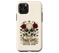 Carcasa para iPhone 11 Pro Arte gótico del Tatuaje de Las Rosas del Amor Verdadero Nunca morirá