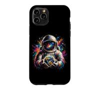 Carcasa para iPhone 11 Pro Astronauta Sosteniendo Planetas Tierra Astronomía Ciencia Espacio
