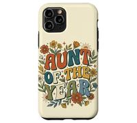 Carcasa para iPhone 11 Pro Aunt of The Year Retro Floral Auntie