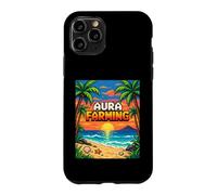 Carcasa para iPhone 11 Pro Aura Farming Beach Sunset Pixel Gen Z Slang Genz