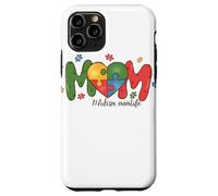 Carcasa para iPhone 11 Pro Autismo Mom Life Colorido Corazón Concientización Diseño
