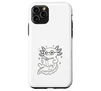 Carcasa para iPhone 11 Pro Axolotl Gracioso Leyendo Libro Ratón de Biblioteca Nerd