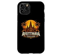 Carcasa para iPhone 11 Pro Ayutthaya Tailandia Puesta de Sol Templo Viajes Diseño