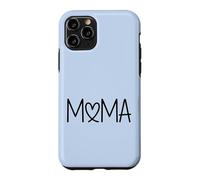 Carcasa para iPhone 11 Pro Azul - Mama Heart Lettering Minimalista Motherhood Love