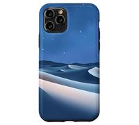 Carcasa para iPhone 11 Pro Azul Noche Desierto Suave Duna Cielo Estrellado Paisaje Diseño