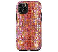 Carcasa para iPhone 11 Pro Azulejos de Mosaico de Vidrio Italiano Sicilia Rosa Naranja Preppy