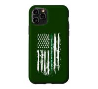 Carcasa para iPhone 11 Pro Back The Green Thin Green Line American Flag Border Patrol