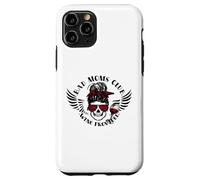 Carcasa para iPhone 11 Pro Bad Moms Club Wine Proporcionado moño desordenado cráneo Divertido mamá