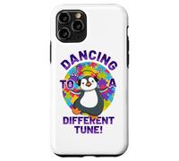 Carcasa para iPhone 11 Pro Bailando a una melodía Diferente Pingüino Conciencia Autismo