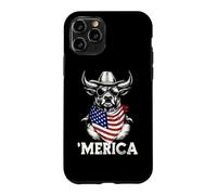 Carcasa para iPhone 11 Pro Bandana Barral Racer con la Bandera Estadounidense de Rodeo Cowboy Country