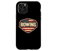 Carcasa para iPhone 11 Pro Bandera Americana Vintage Rowing Crew Atleta Rower Patriot USA