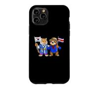Carcasa para iPhone 11 Pro Bandera Costa Rica Corea del Sur costarricense-Coreanas