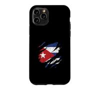 Carcasa para iPhone 11 Pro Bandera Cubana Diseño Rasgado Patriotismo