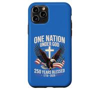 Carcasa para iPhone 11 Pro Bandera de águila One Nation Under God 250 Years Blessed 1776-2026