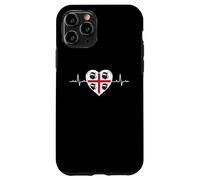 Carcasa para iPhone 11 Pro Bandera de Cerdeña Heartbeat Four Moros Pride Design