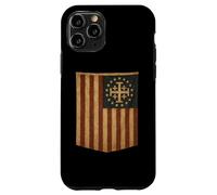 Carcasa para iPhone 11 Pro Bandera de Estados Unidos con Cruz de Jerusalén - Deus Vult