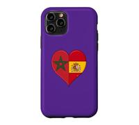Carcasa para iPhone 11 Pro Bandera España Marruecos Aficionados Marroquíes Españoles
